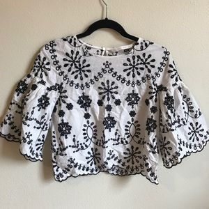 Zara Embroidered Top